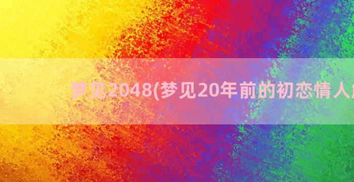 梦见2048(梦见20年前的初恋情人解梦)